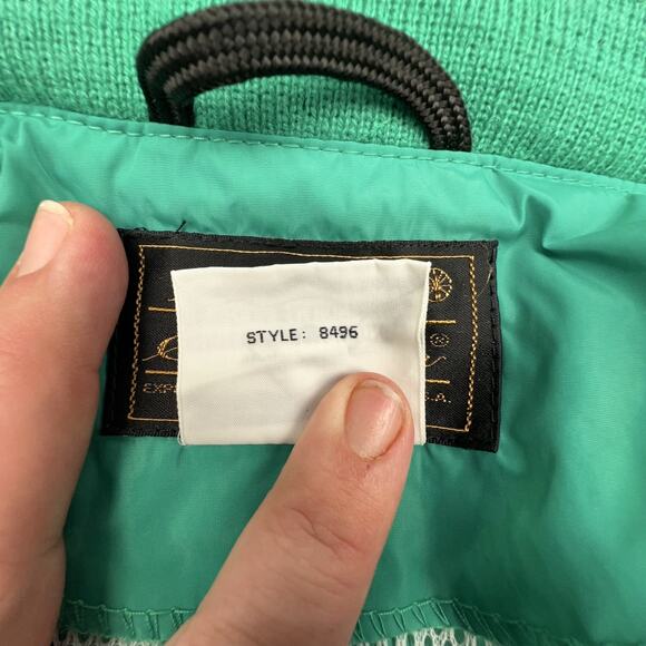 Eddie Bauer Mint Windbreaker Zip Jacket Women’s S Hooded 90s Nylon Retro - Picture 10 of 11